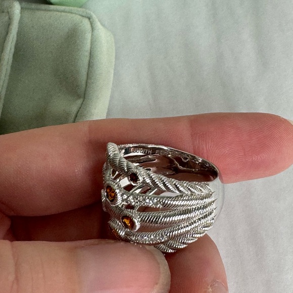 Judith Ripka Multi Band Ring Citrine Silver - Picture 3 of 7